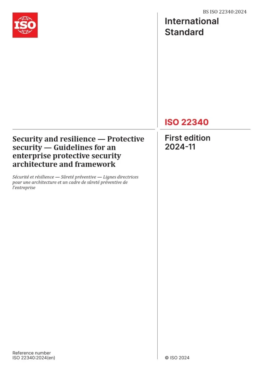 ISO 22340:2024 封面